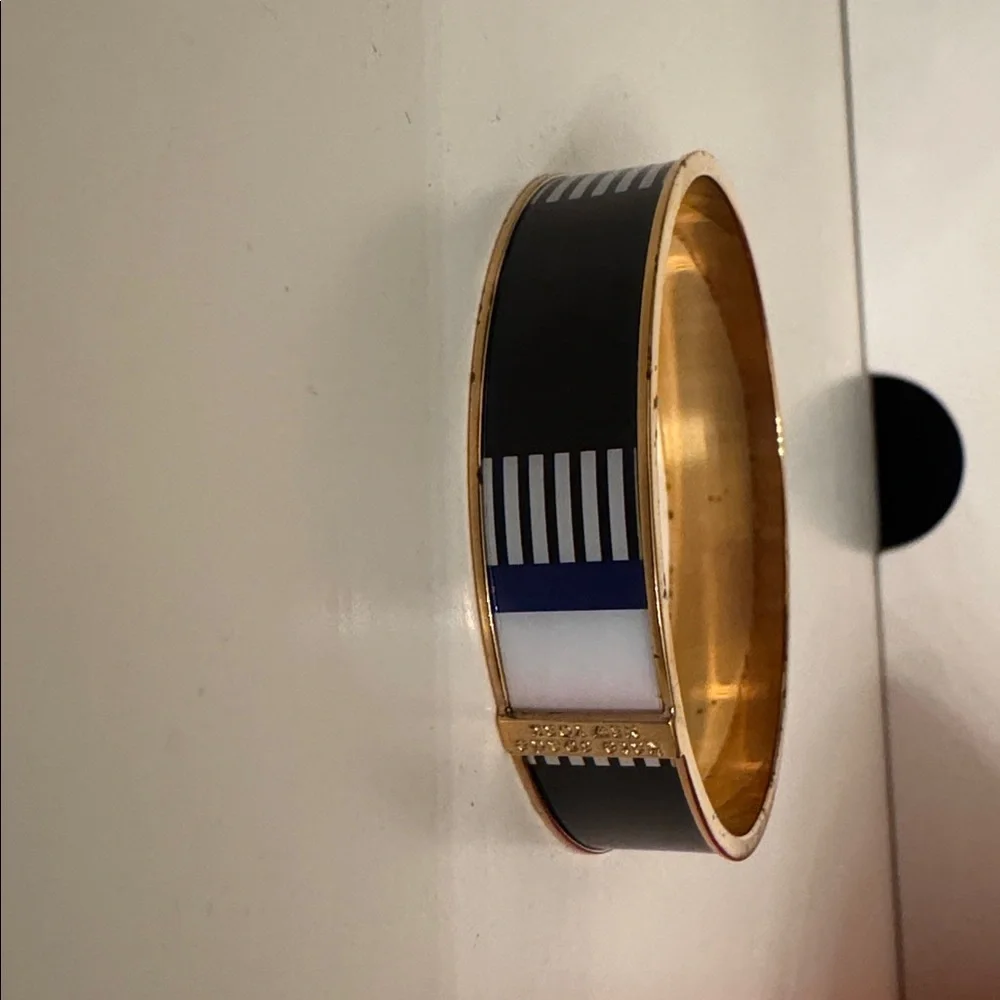 Kate Spade Striped Enamel Bangle Bracelet — See Photos